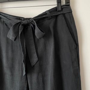 Banana Republic tie waist black trousers
